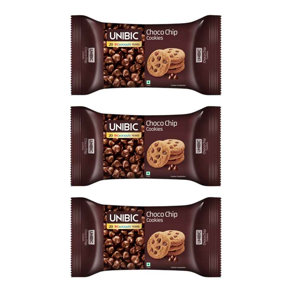 UNIBIC Choco Chip Flavoured Biscuits | Trans Fat-Free Combo
