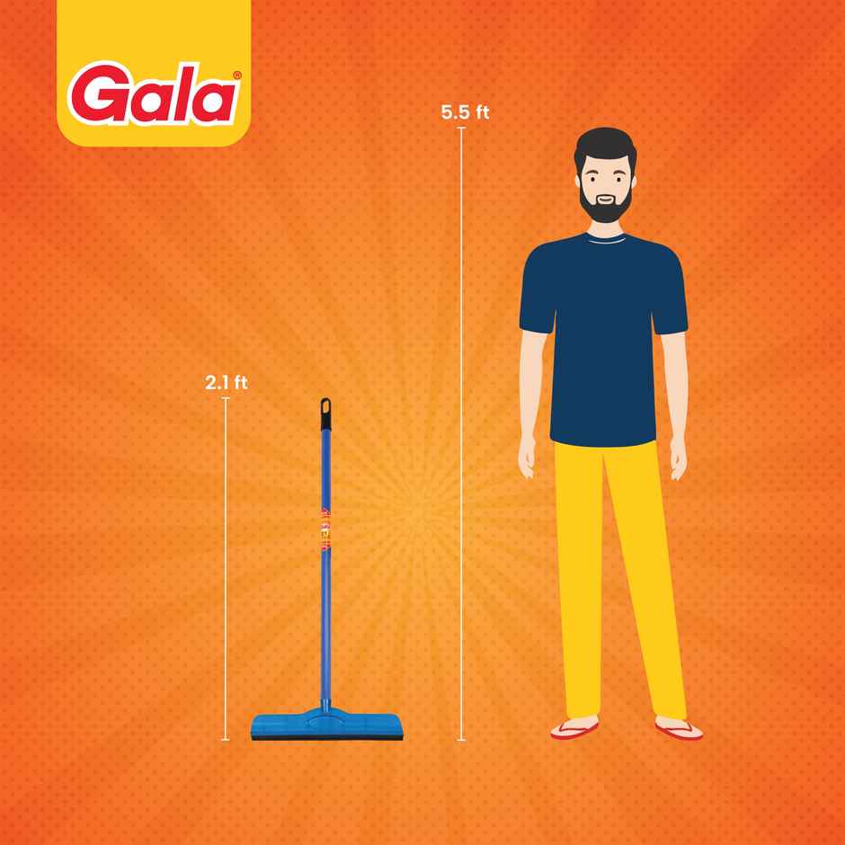 Gala Double Lip Bathroom And Floor Wiper, Blue