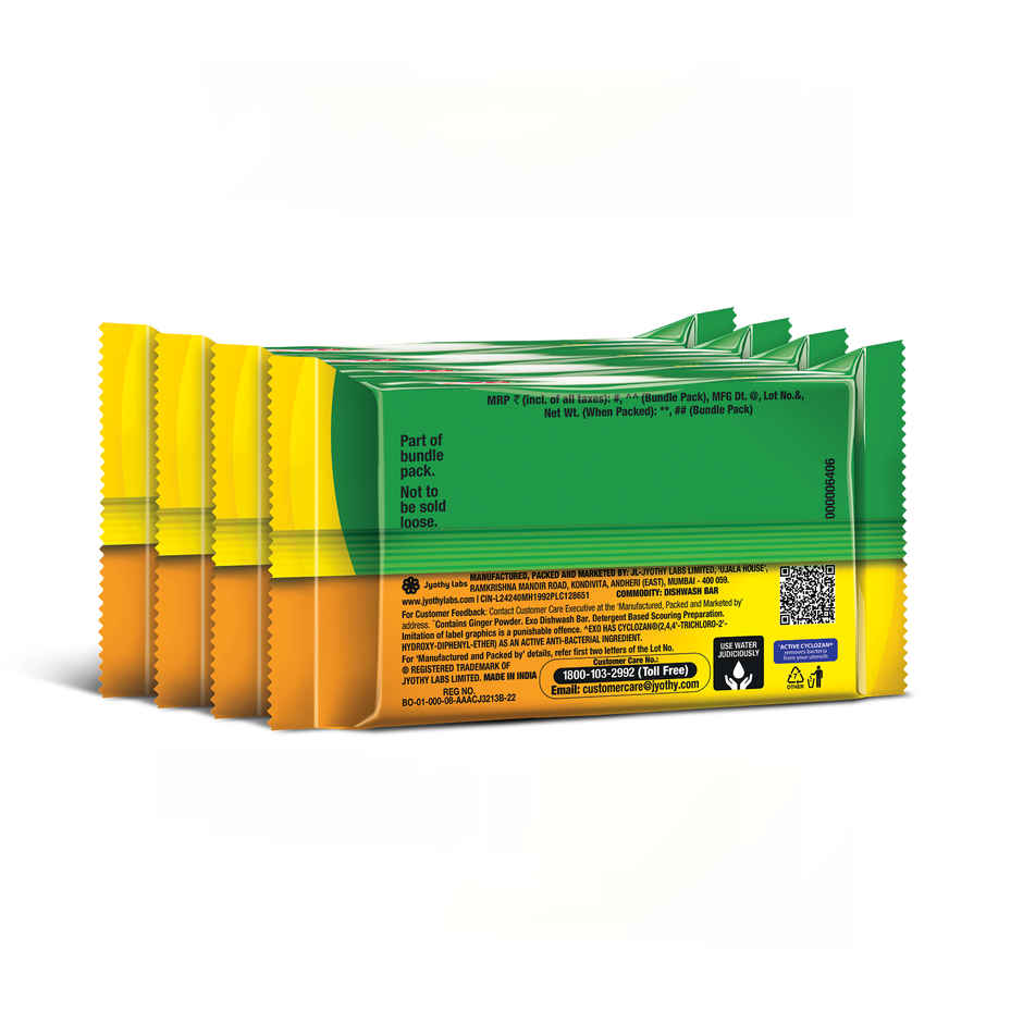 Exo Anti Bacterial Dishwash Bar | Yuzu Lemon for Malodor Buster with Power of Bio-Enzymes