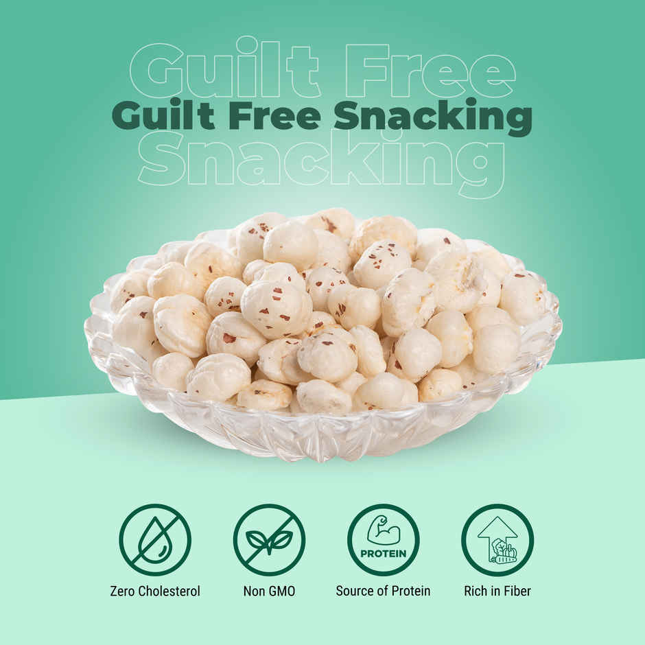 Happilo Jumbo Makhana(Foxnut)|Ideal for Fasting|Healthy Snacks|Vrat