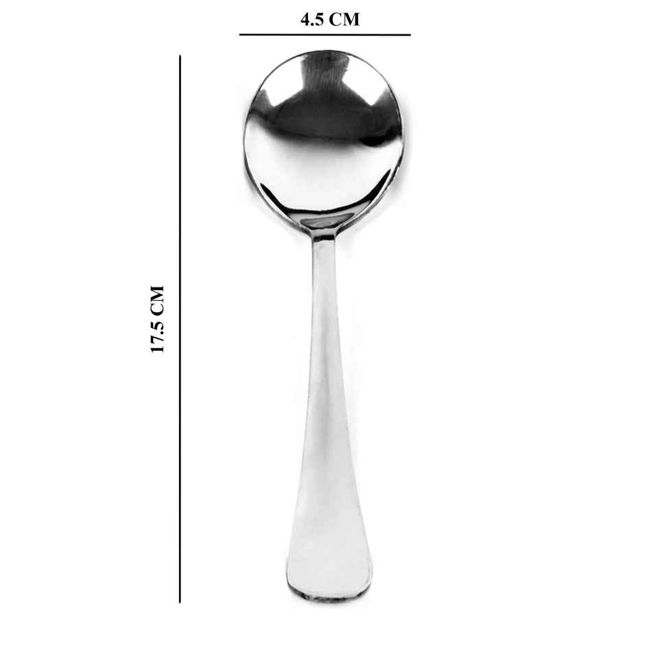 Stainless Steel Soup Regular Spoon Set Of 6