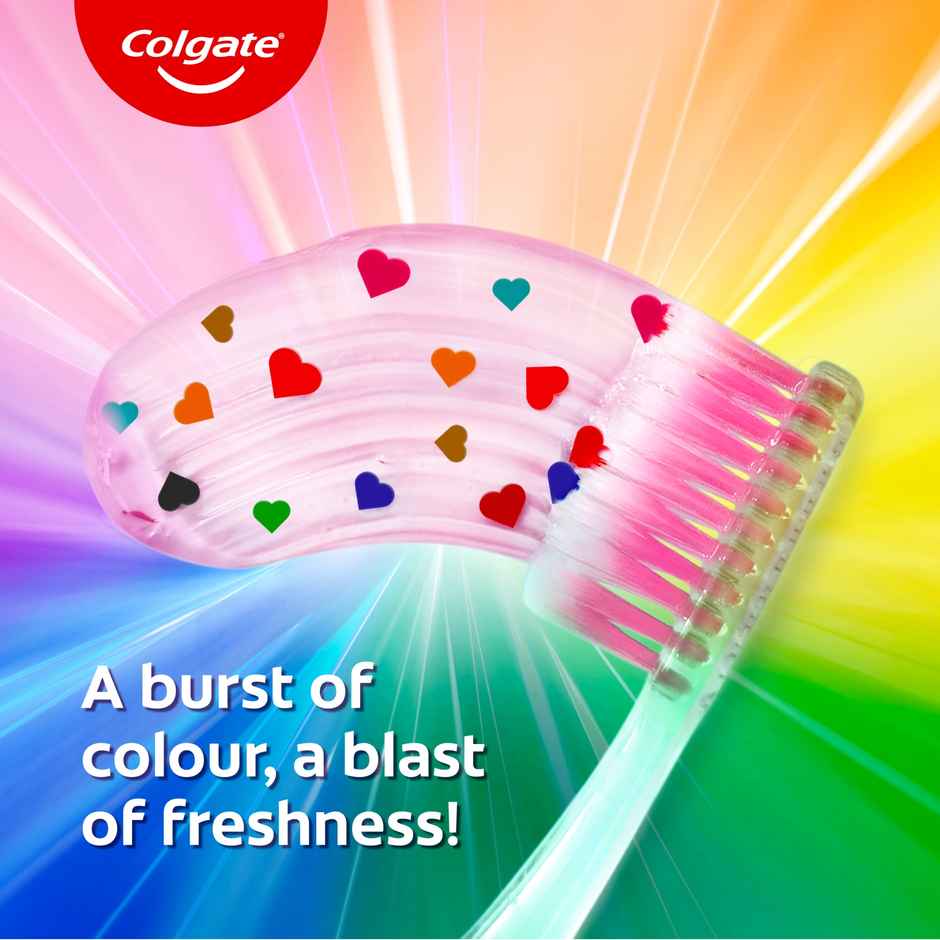 Colgate MaxFresh Rainbow Fresh Gel Toothpaste with Heart Shaped Crystals, Triple Mint Flavour