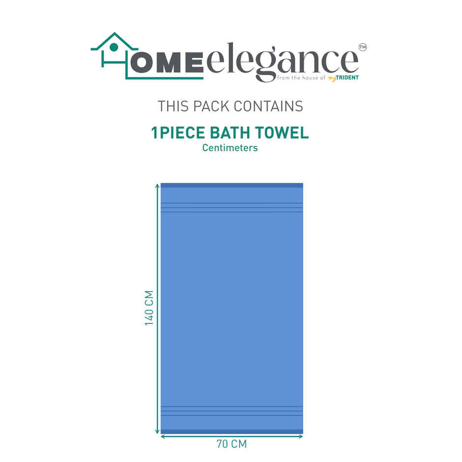 myTrident Comfort Living Cotton Bath Towel | Ocean Blue