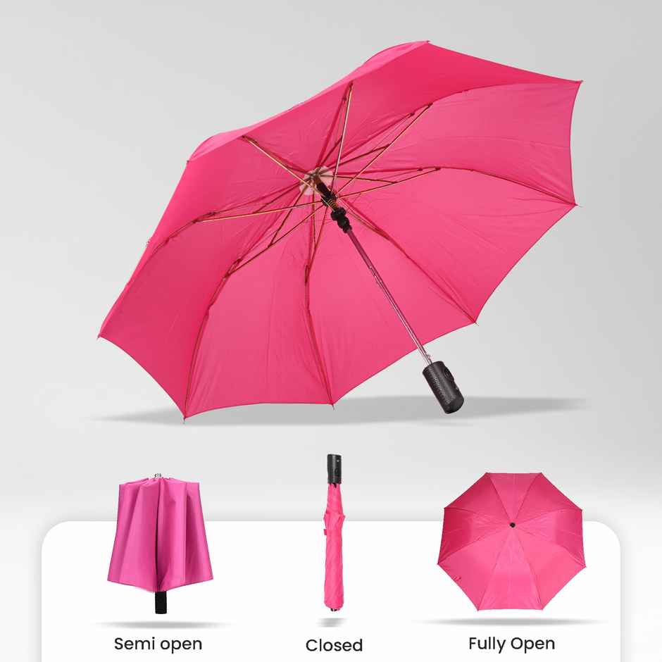 EUME Leatrix 21 Inch 2 Fold Auto-Open Lemon Umbrella | Pink