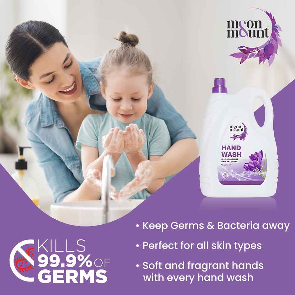 Moon And Mount Hand Wash Protection From Germs Hand Wash Liquids (Lavender) 5 l