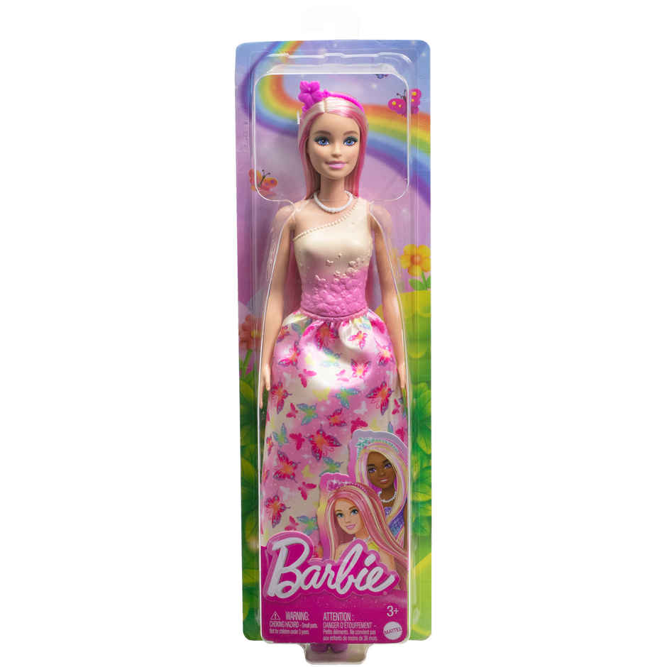 Barbie Royal Doll | Pink & Blonde Hair | Butterfly Skirt