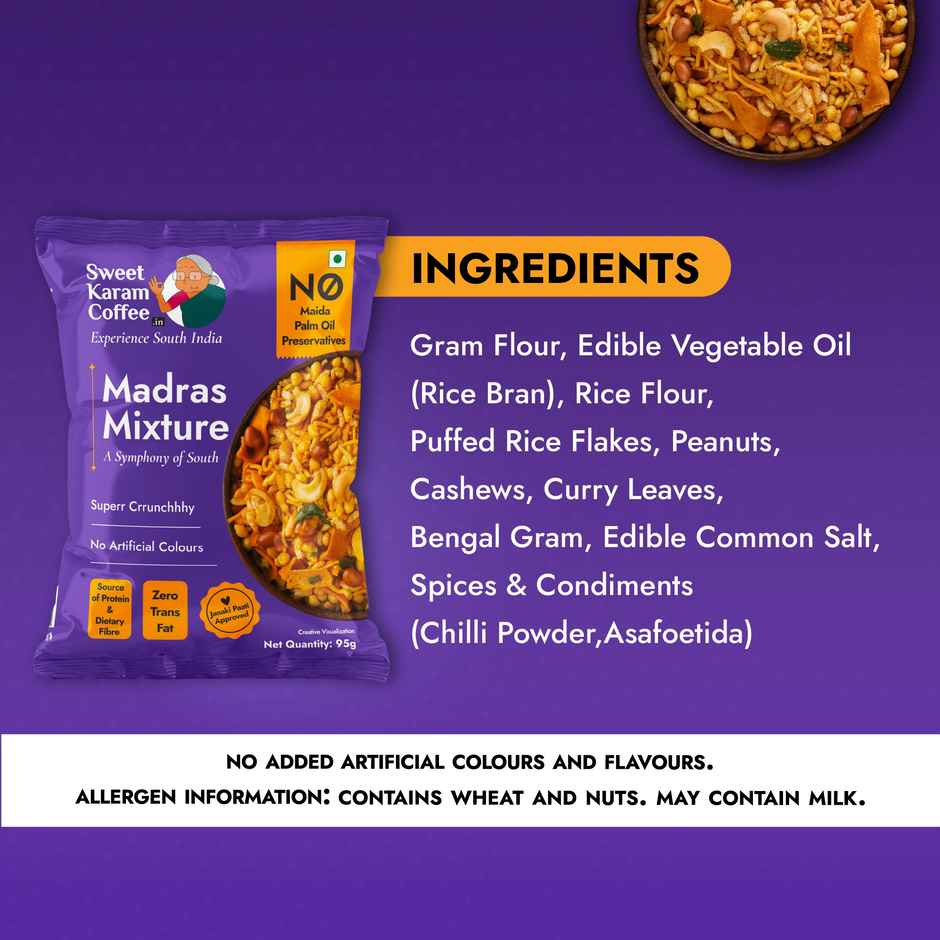 Sweet Karam Coffee Special Madras Mixture - No Palm Oil, No Preservatives Combo   