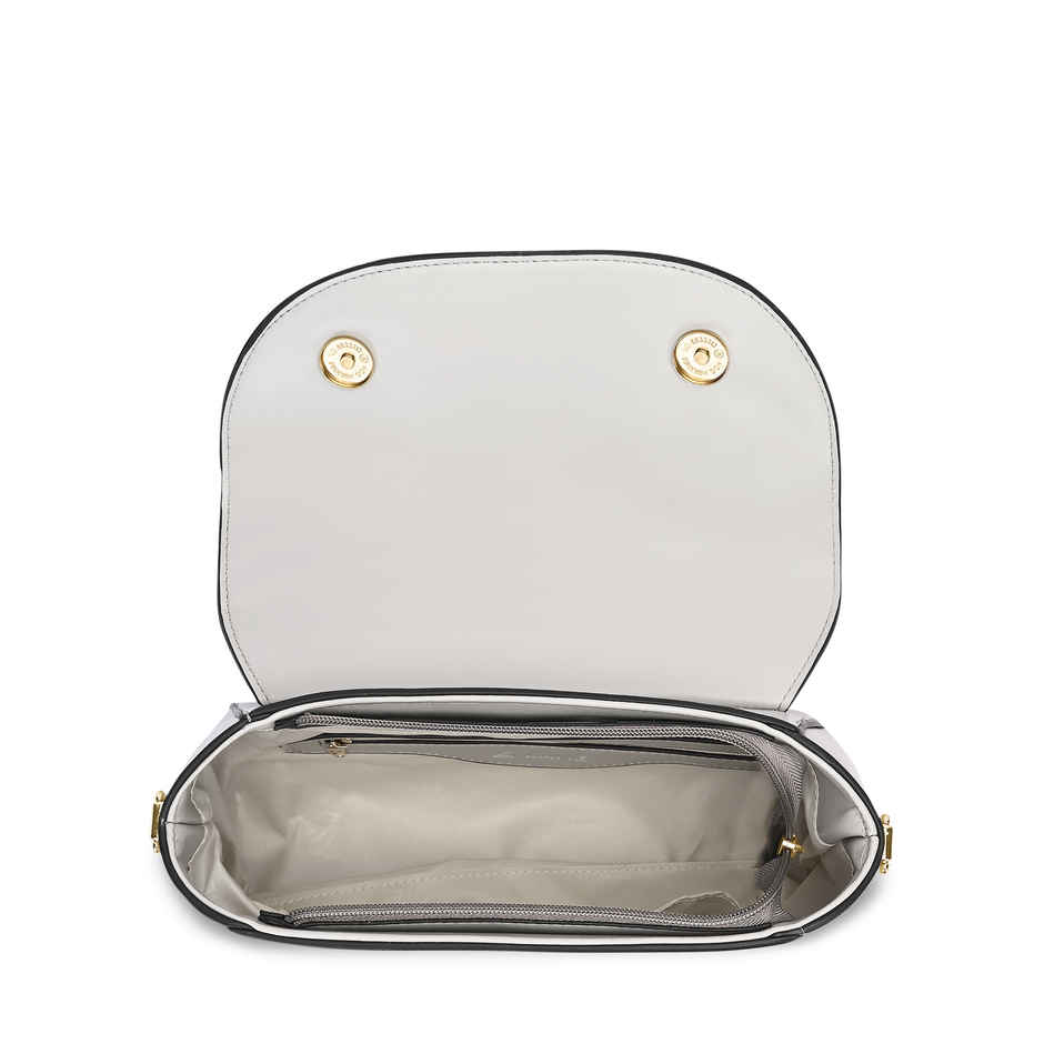 Lavie Women's Beech Flap Satchel Handbag | Ladies Purse | Shoulder Bag | Large | Light Grey