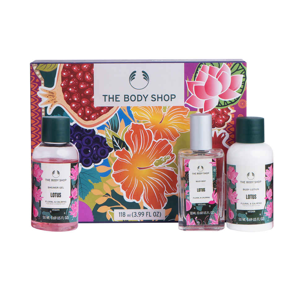 The Body Shop Lotus Shower Gel, Body Lotion & Body Mist Gift Set