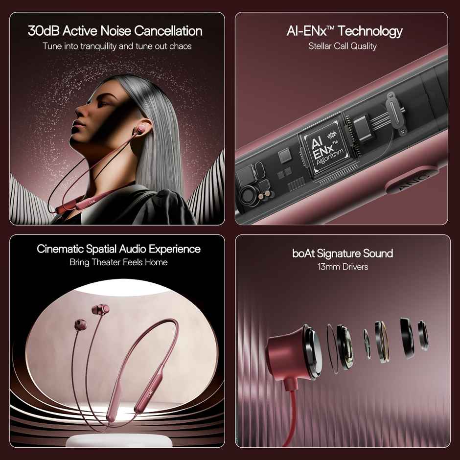 boAt Rockerz 210 Anc (Ruby Red)