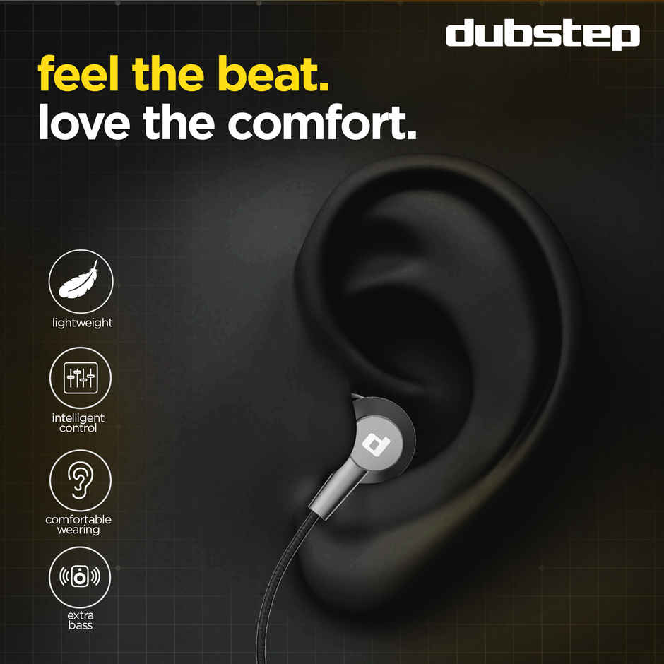 Dubstep Squad M7 With X-Bass Technology In-Ear Wired Earphones With Mic - Grey