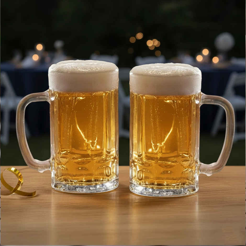 Elegant Beer Mug | Set of 2 | 397 ml | Agaro