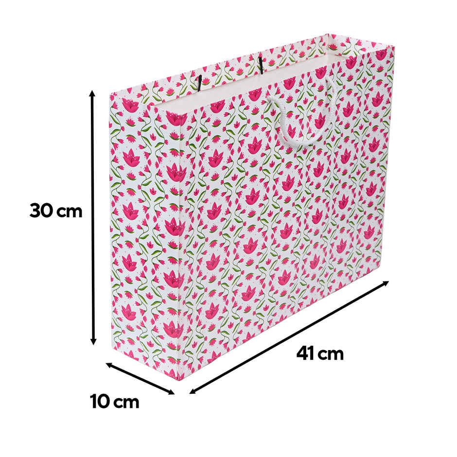 Pink White Gift Bag | Mad Over Print