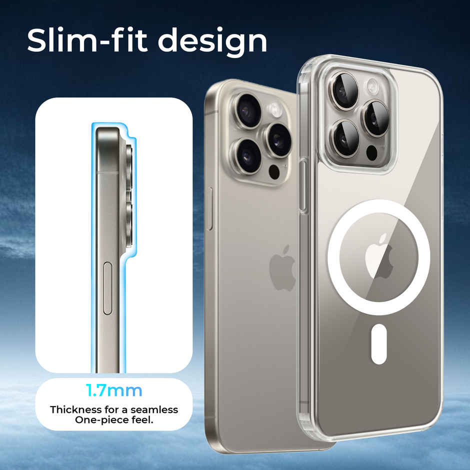 Artistque Case For iPhone 15 Pro Back Cover | Transparent Clear Magsafe Cover