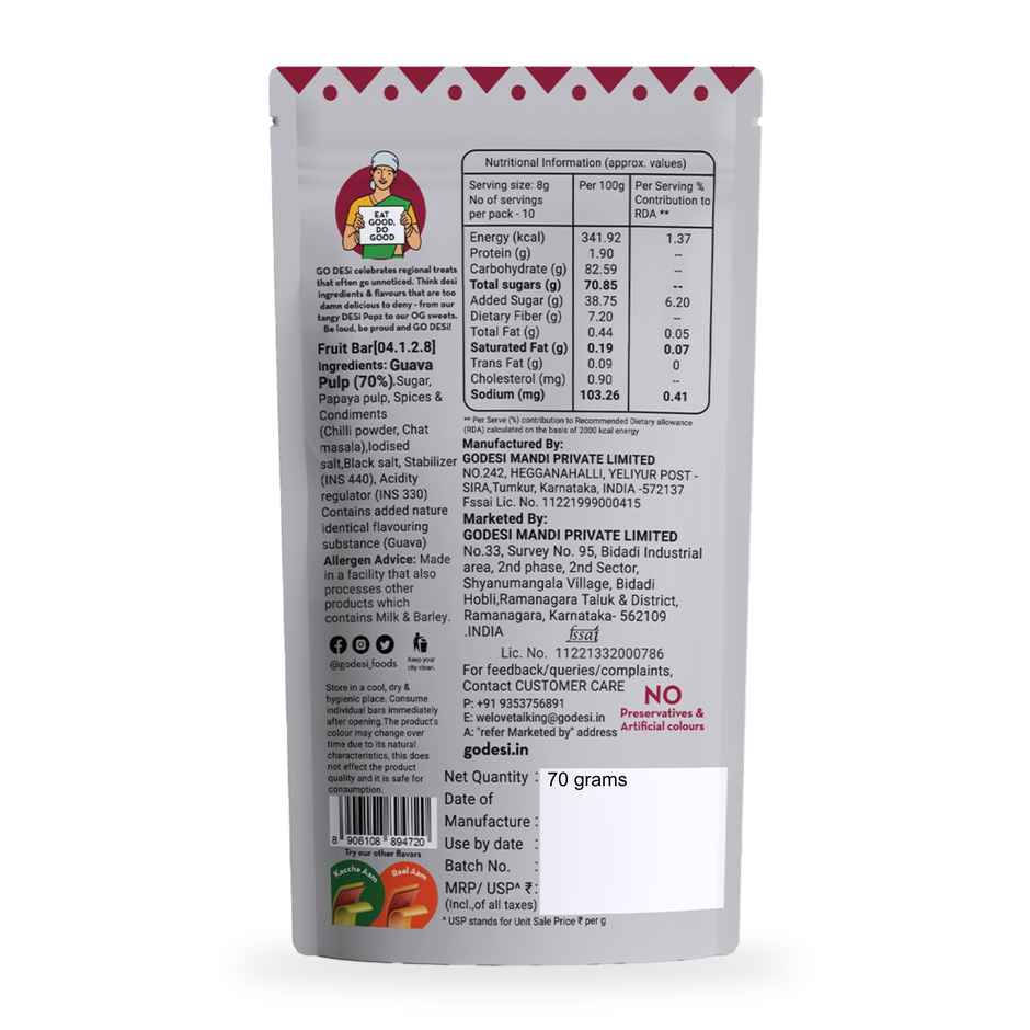 GO Desi Guava Fruti Twist Fruit Bar Combo
