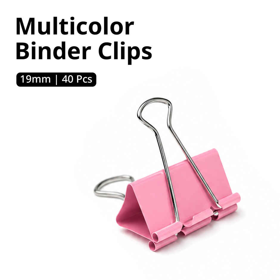 Nuovi Binder Clips | Multicolour - 19 mm