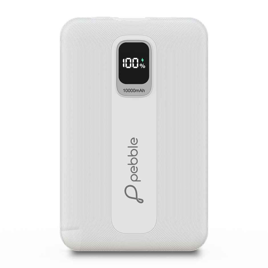 Pebble Rapid Air 10000mAh Power Bank | 22W Fast Charging | Compact Design | Digital Display