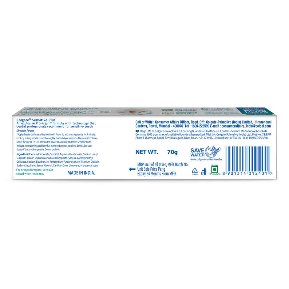 Colgate Sensitive Plus Anticavity Toothpaste 