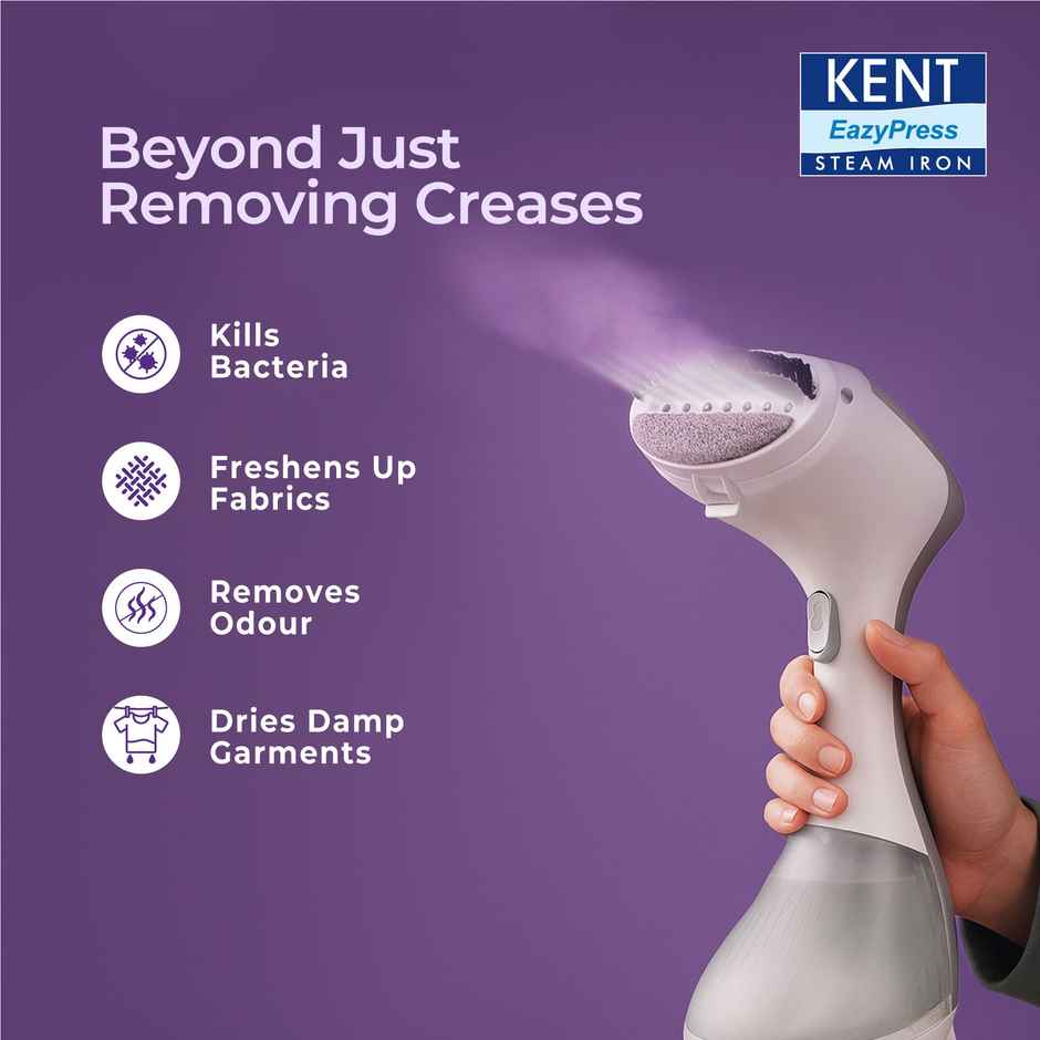 Kent Swift Handheld Garment Steamer 1300 Watts | 260 ml Detachable Tank