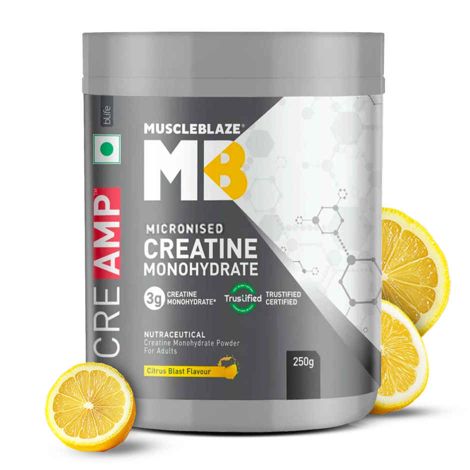 Muscleblaze Creatine Monohydrate Creamp With Creabsorb (Citrus Blast, 62 Servings) (320g) & Quaker Oats (1kg) Combo