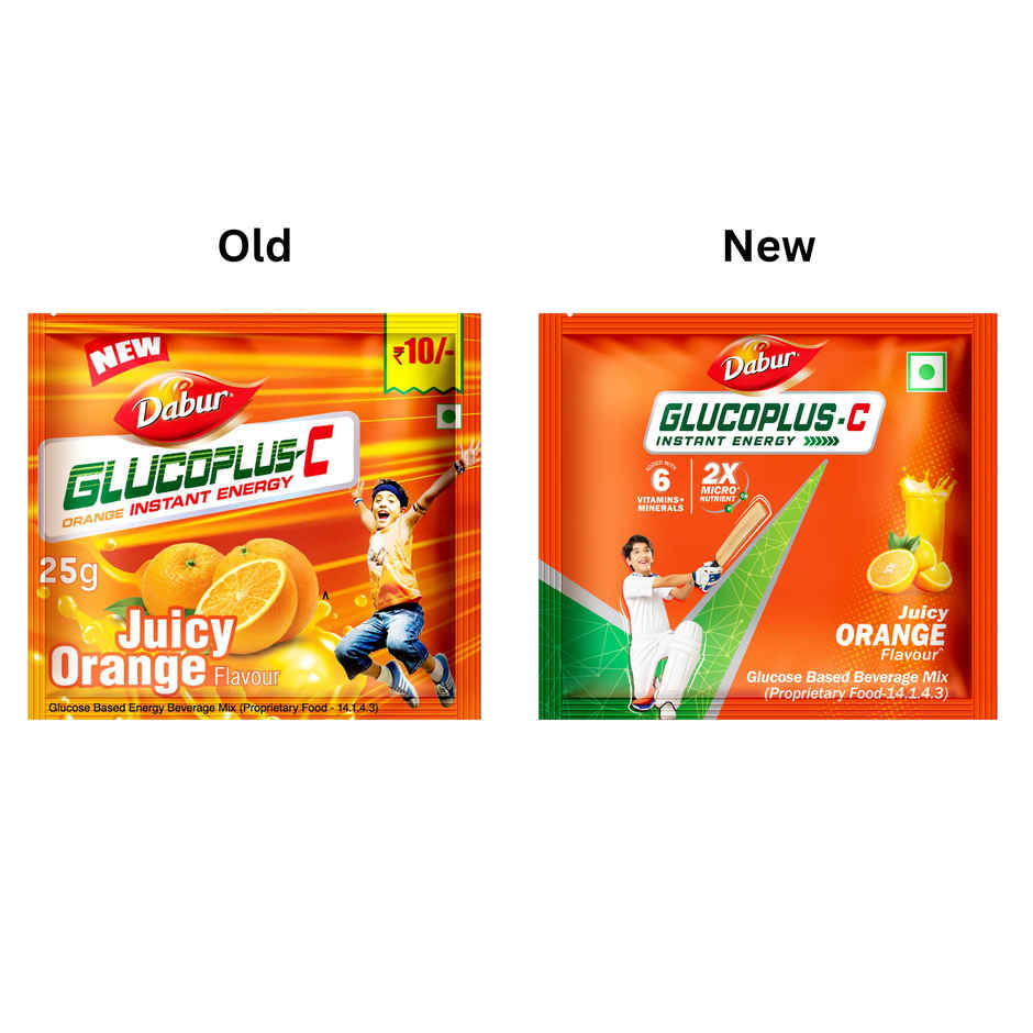 Dabur Glucoplus C- Sachet | Orange Flavor