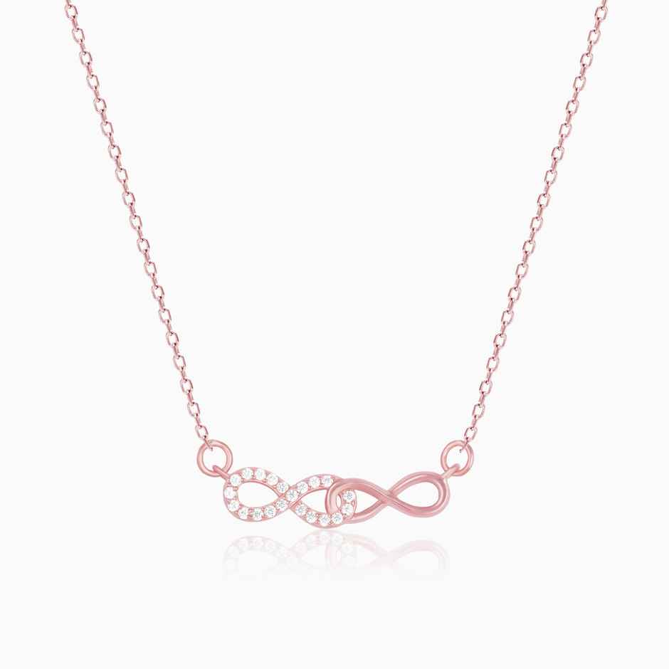 Giva Rose Gold Double Infinity Love Necklace