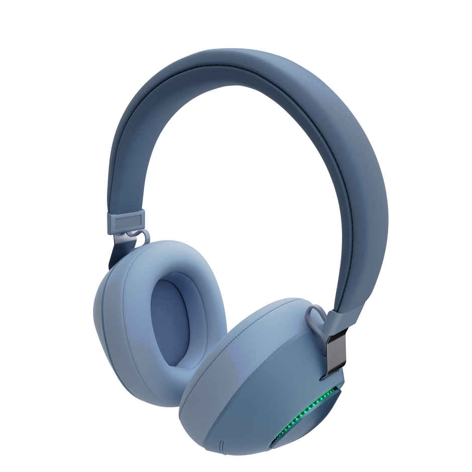 Zebronics Duke BT Headphone, 60h, Dual Pairing, Gaming Mode, ENC, LED, Deep Bass, Voice Asst(Blue)
