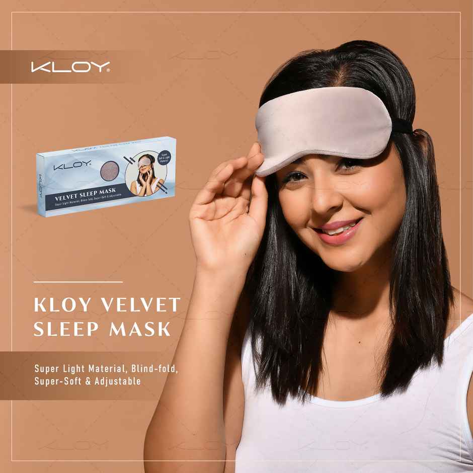 KLOY Velvet Sleep Mask - Grey