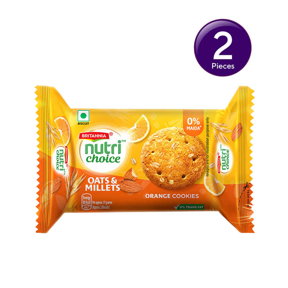 Britannia Nutrichoice Oats Orange & Almond Biscuits |  Combo