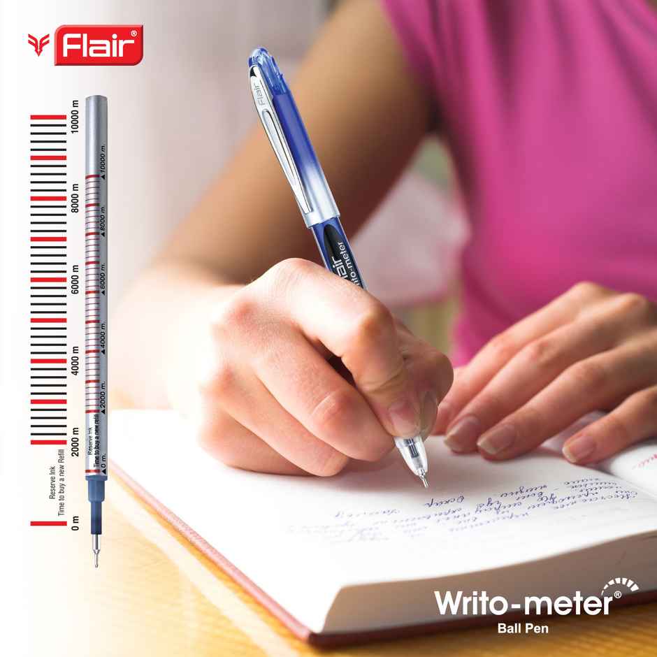 Flair Writometer Ball Pen Blue Pack Of 3