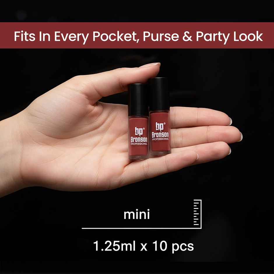 Bronson Professional Silky Mousse Liquid Matte Lipstick  Pack Of 10