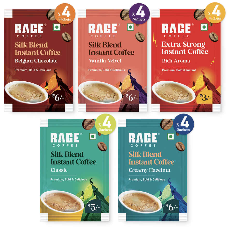Rage Coffee Assorted Blend Sachets - Pack Of 20