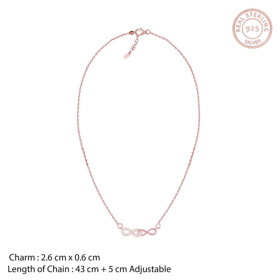 Giva Rose Gold Double Infinity Love Necklace