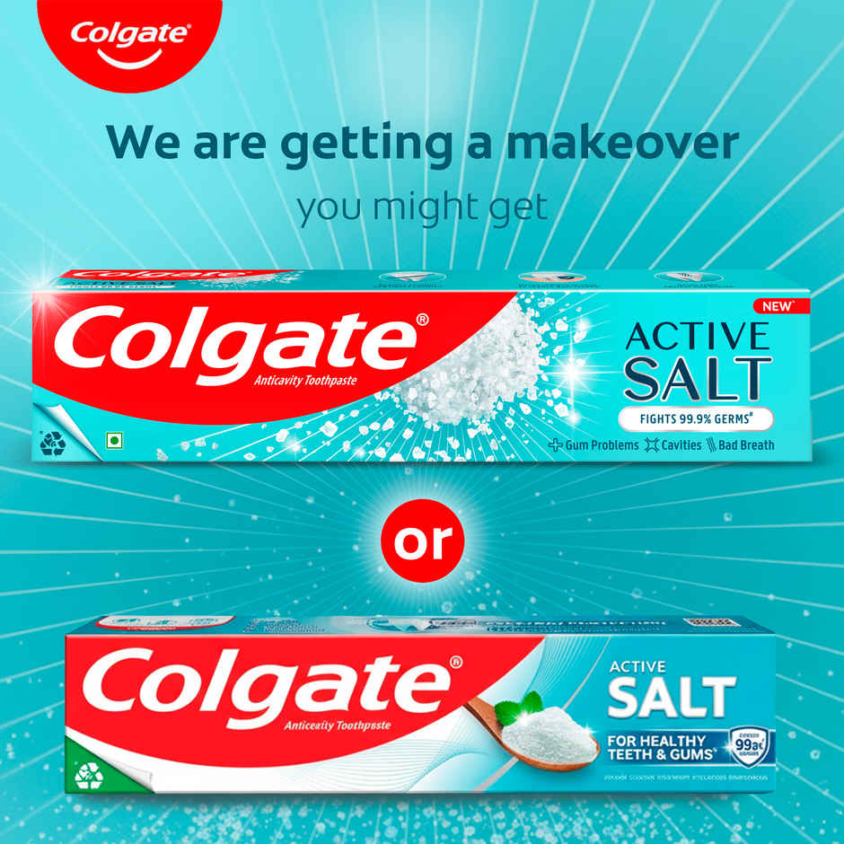 Colgate Active Salt Toothpaste Daily Germ Protection Healthy Gums & Teeth Combo Pack