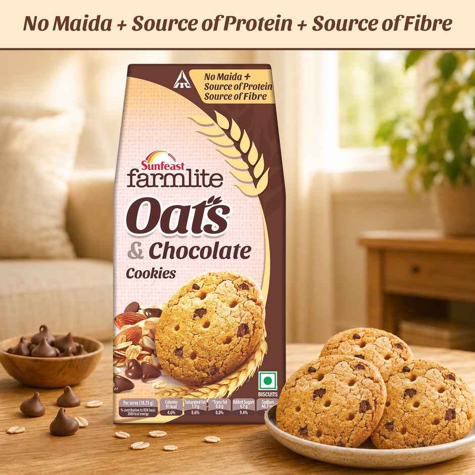 Oats & Chocolate Cookies By Sunfeast Farmlite