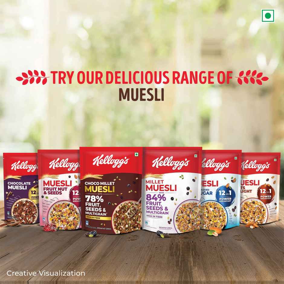 Kellogg's Choco Millet Muesli 78% Fruit, Seeds And Multigrain|Power Breakfast|No Maida No Palm Oil
