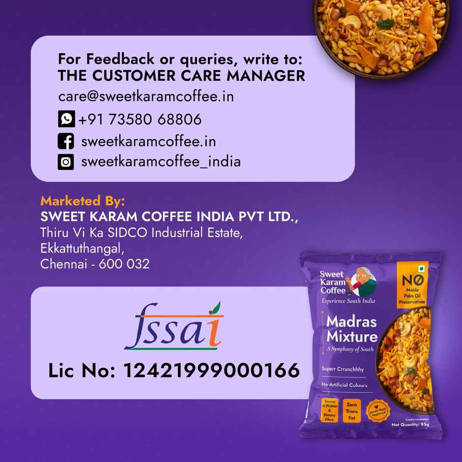 Sweet Karam Coffee Special Madras Mixture - No Palm Oil, No Preservatives Combo   