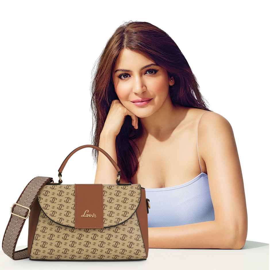 Lavie Women's Mono LL Becky Flap Satchel Handbag | Taupe