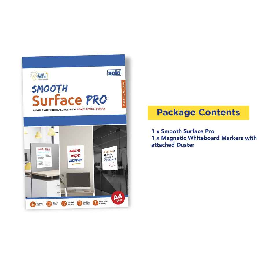 Solo A4 Whiteboard For Smooth Surfaces - Restickable