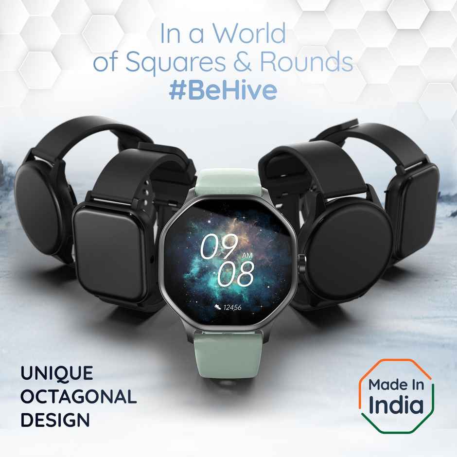 Pebble Hive 1.39 in Smartwatch | HD Octa Display, BT Calling, Health Suite & World Clock