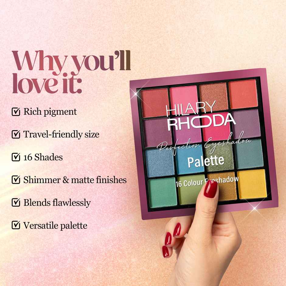 Hilary Rhoda Perfection Eyeshadow Palette | Highly Pigmented Eyeshadow Palette | Shade 2