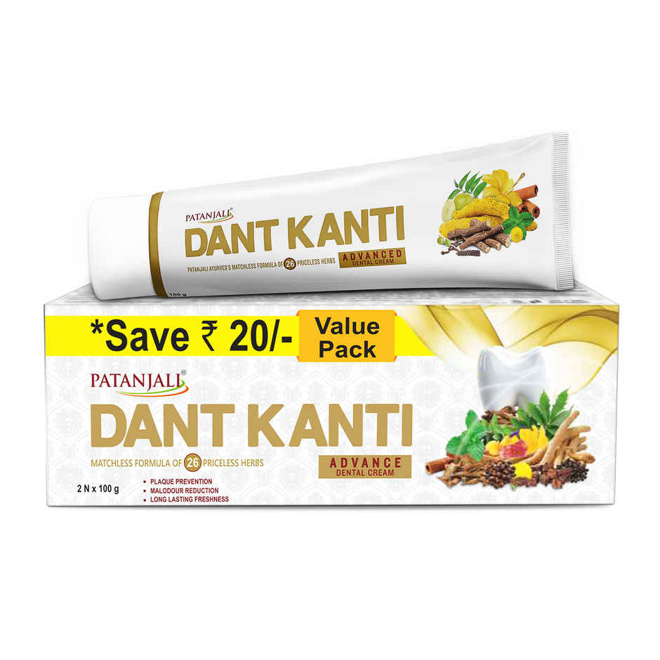 Patanjali Dant Kanti Advance Dental Cream - Herbal Oral Care