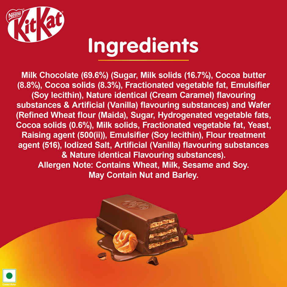 Nestle KitKat Delights Caramel Choco Coated Wafer Chocolate Bar