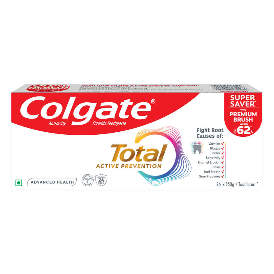 Colgate Total Advanced Health Antibacterial Toothpaste, Whole Mouth Health, Enamel Protection, Combo