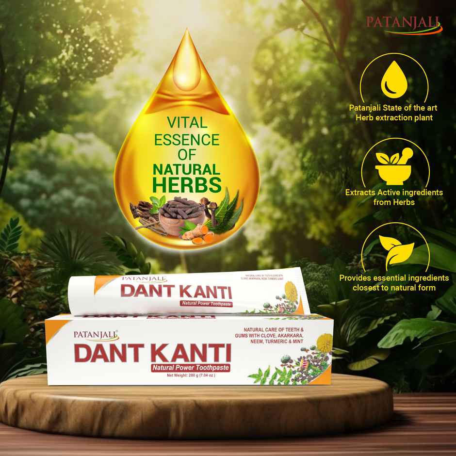 Patanjali Dant Kanti Natural Toothpaste Teeth Cleansers Paste For Strong Teeth and Gums Combo 