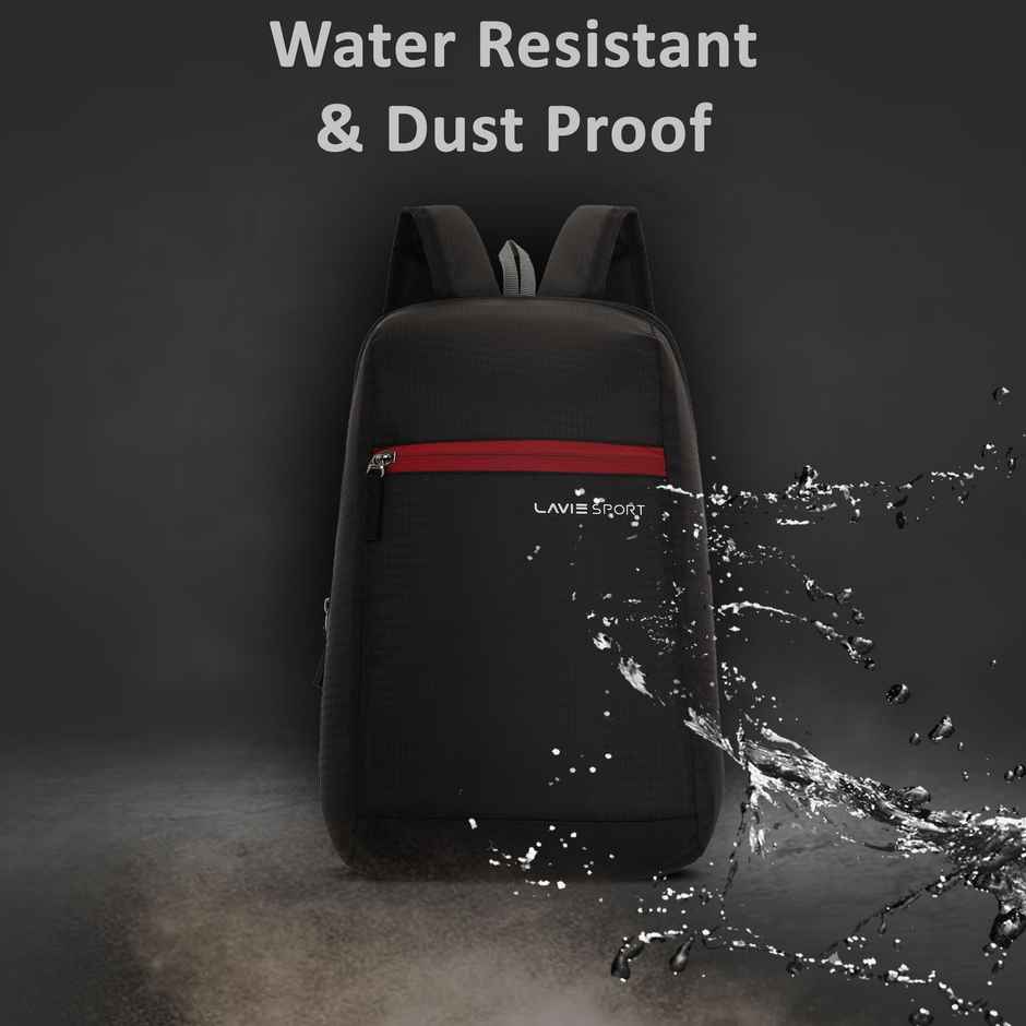 Lavie Sport Unisex Solid Polyester 11 L Casual Backpack | Black - S