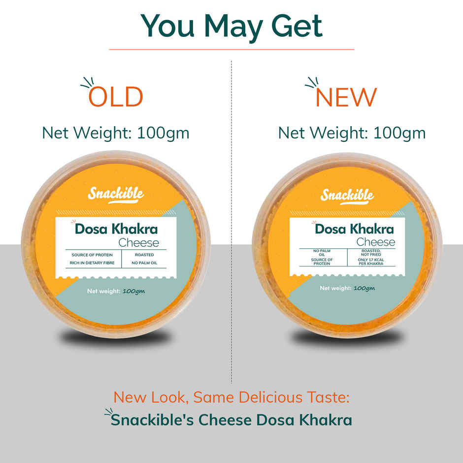 Snackible Cheese Dosa Khakhra | Millet Snack