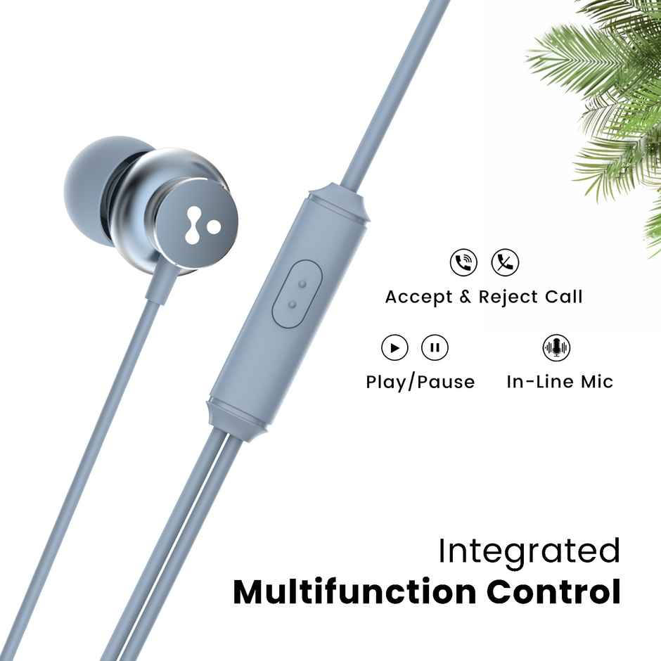 Ambrane Wired Earphones with Mic, Powerful HD Sound with High Bass 3.5mm Jack (Stringz 38)