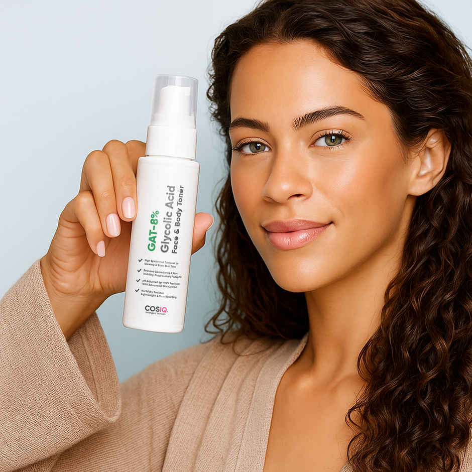 CosIQ GAT 8% Glycolic Acid Face Toner With Glycerine And Cucumber Extract