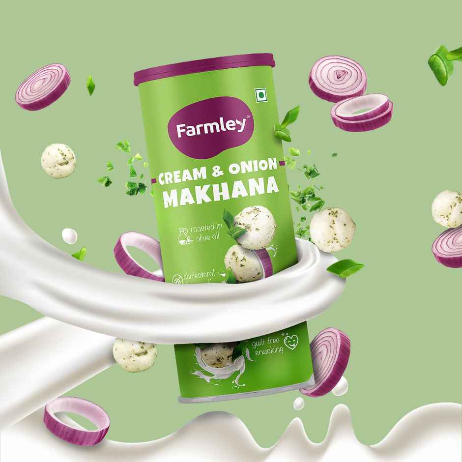 Farmley Cream And Onion Makhana Roasted In Olive Oil